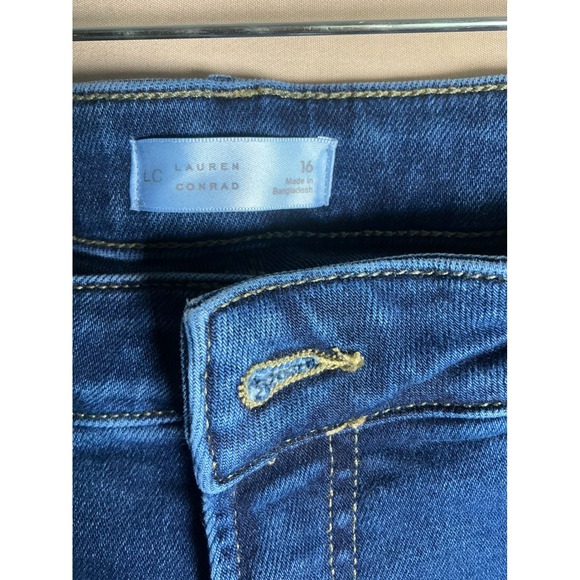 Lauren Conrad Womens High Rise Straight Leg Jeans Dark Wash Size 16 - Picture 3 of 10